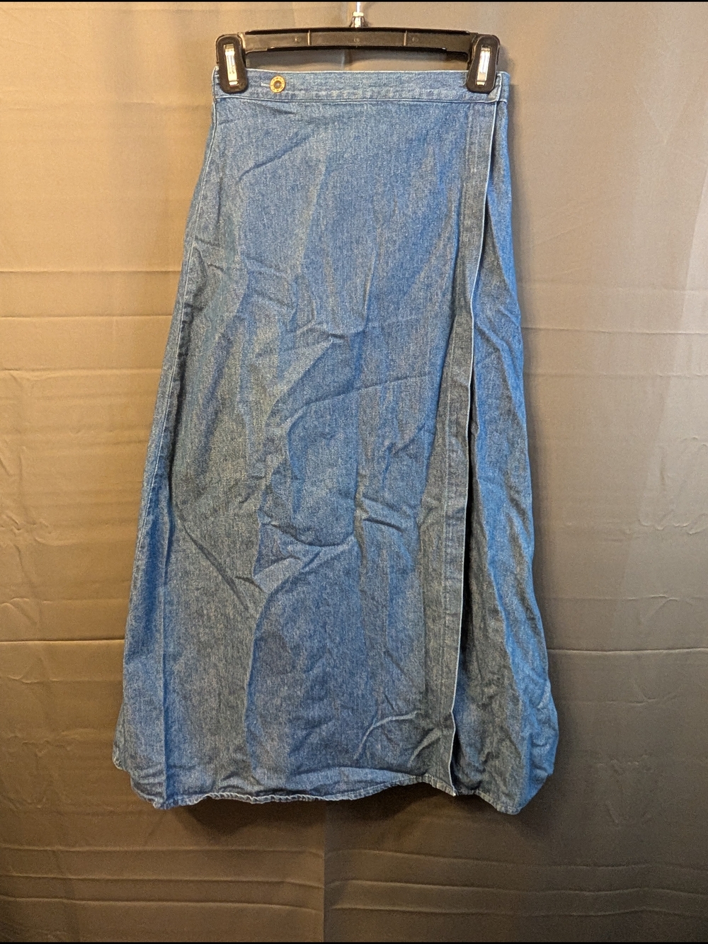 VTG 90s Sun Belt Denim Wrap Maxi Skirt P/S Deadstock NWT Made in USA 100% Cotton